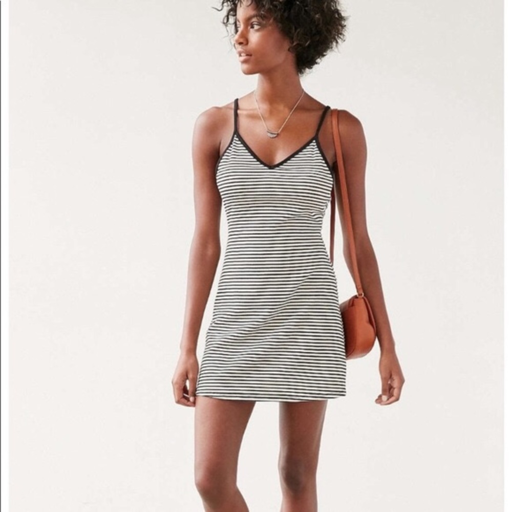 BDG Urban Outfitters Striped Mini Cross Back Dress